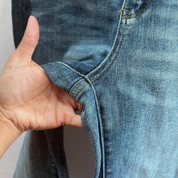 Judy Blue Riley High Waist Dark Side Seam Detail Straight Leg Jeans Women's 7/28 - Picture 8 of 13